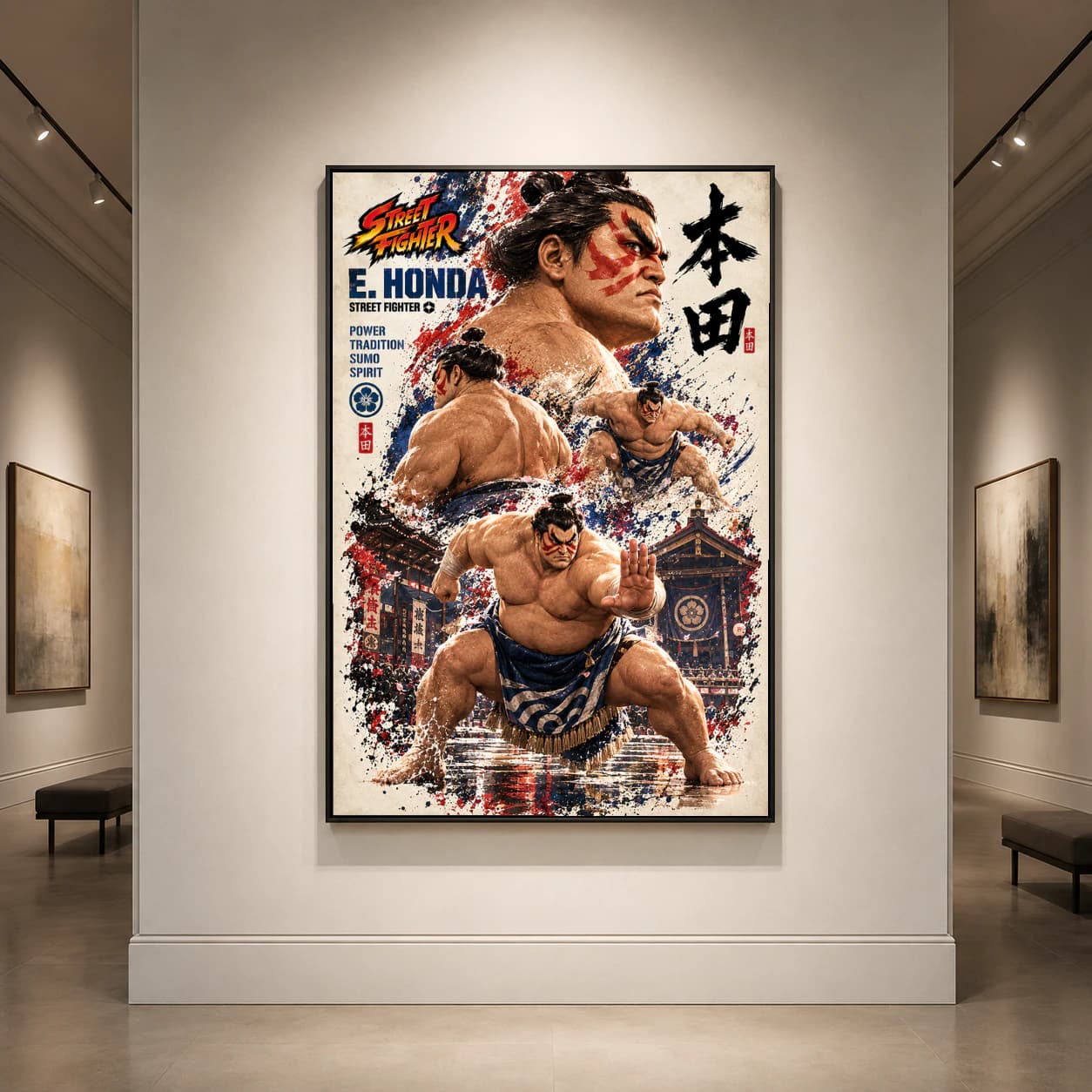 E. ホンダ ストリートファイター スモウ スピリット アートプリント