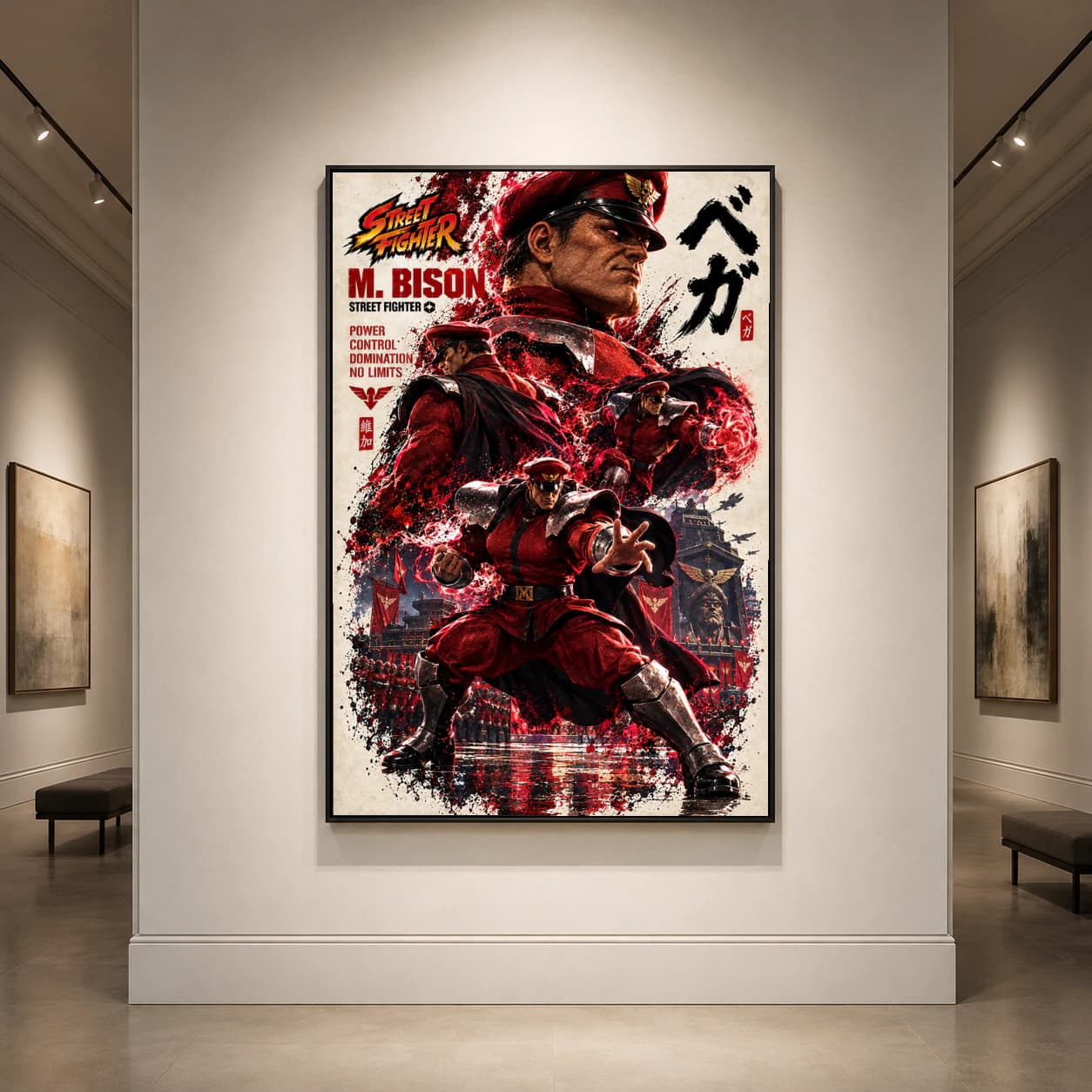 M. バイソン ストリートファイター レッドポスター