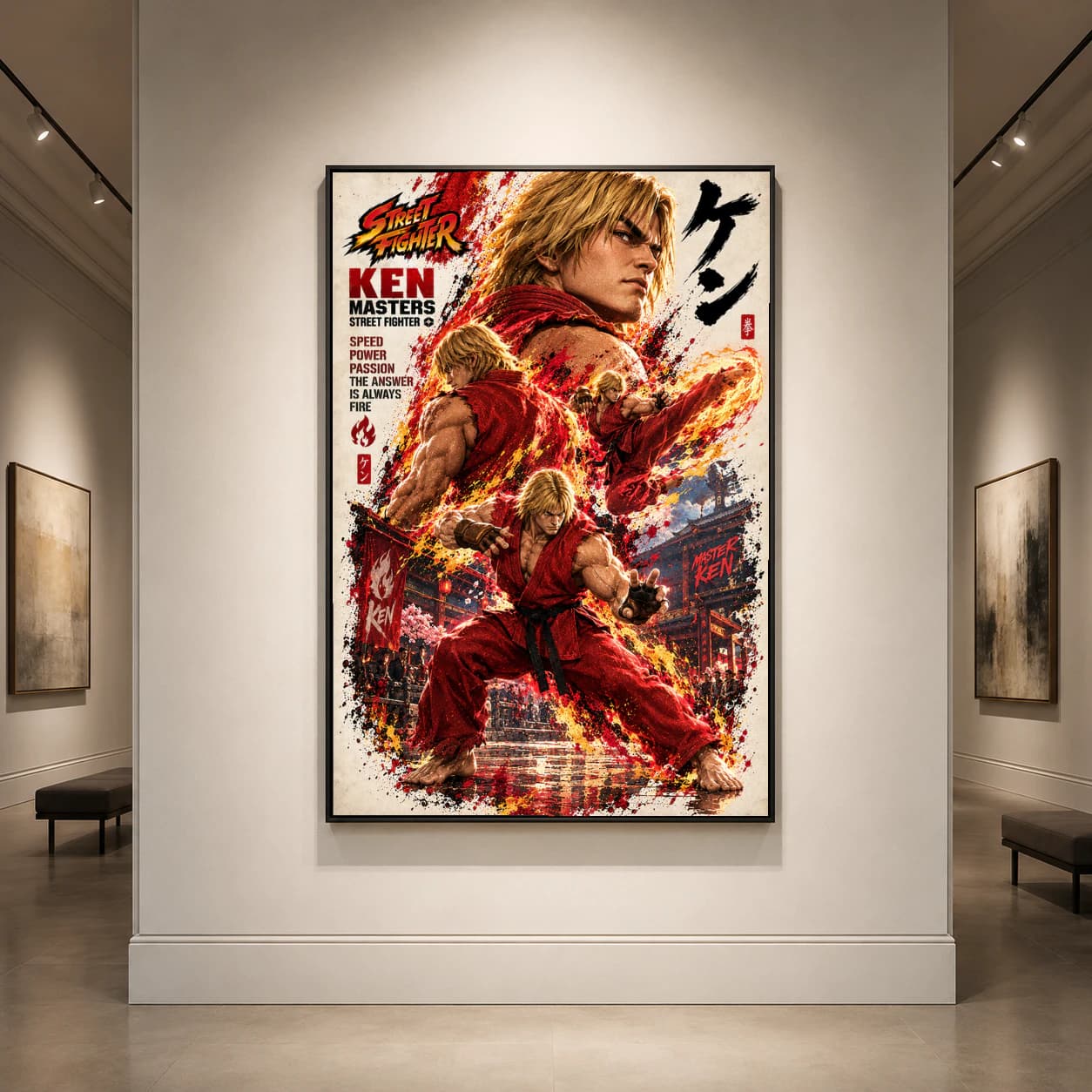 ストリートファイター ケン・マスターズ ファイヤーアクションポスター
