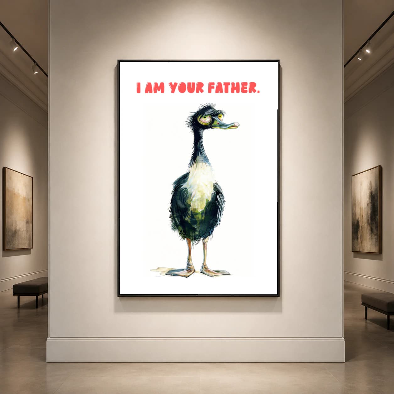 I Am Your Father Quirky Bird Art Print